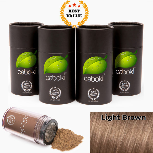 Caboki Hair Fiber, Value Pack 4 (360-Day Supply)  **BEST VALUE**